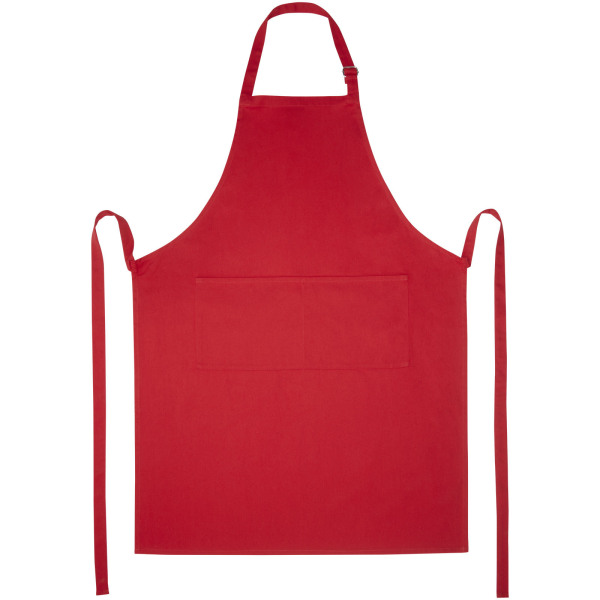 Andrea 240 g/m² apron with adjustable neck strap - Red
