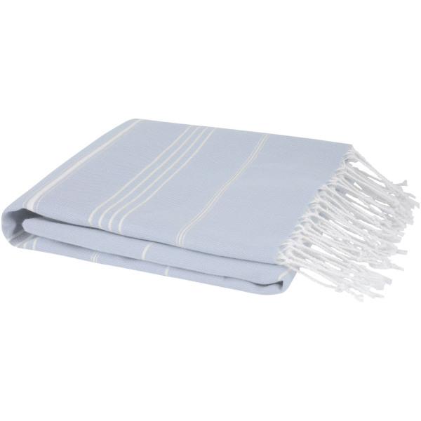 Anna 150 g/m² hammam cotton towel 100x180 cm - Light blue