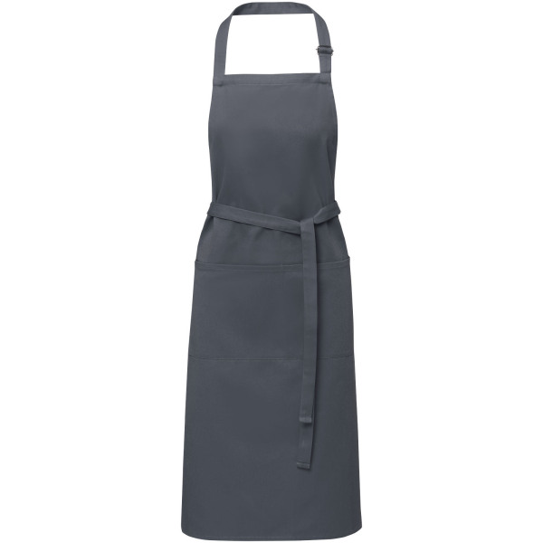 Andrea 240 g/m² apron with adjustable neck strap - Dark grey