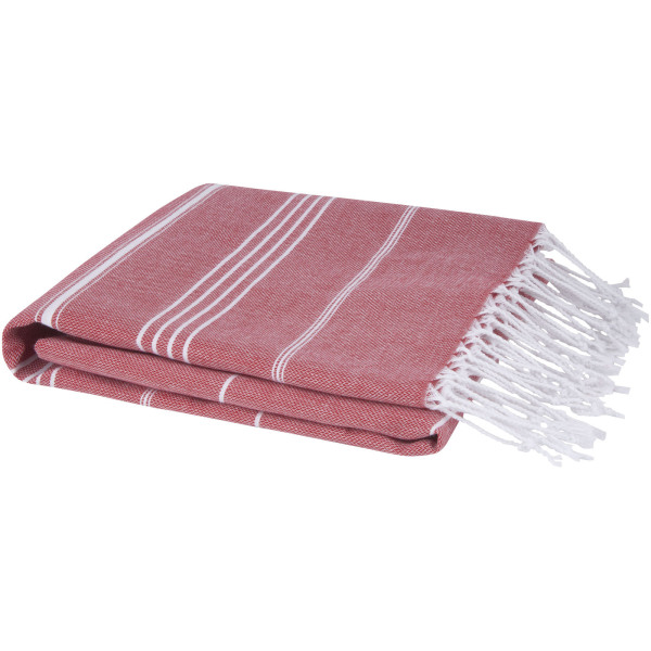 Anna 150 g/m² hammam cotton towel 100x180 cm - Red